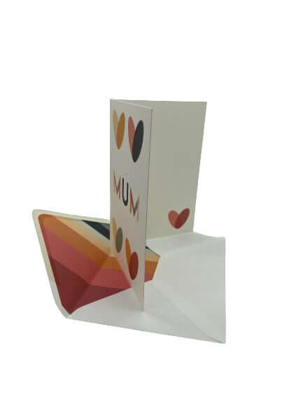 Mum Hearts Greetings Card - Mustard and Gray Ltd