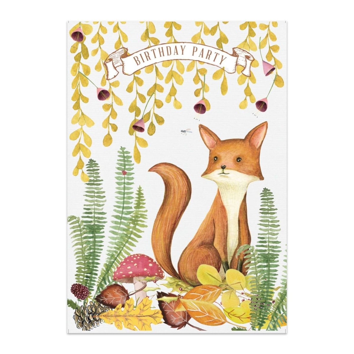 Nature Birthday Party Invitations - Mustard and Gray Ltd
