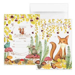 Nature Birthday Party Invitations - Mustard and Gray Ltd