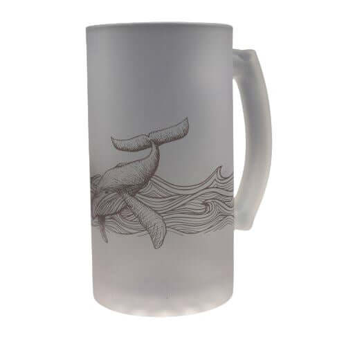 Night Whale Frosted Beer Stein Beer Stein Mustard and Gray Ltd Shropshire UK