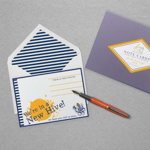 Notes from a Honey Bee Change of Address Cards - Mustard and Gray Ltd