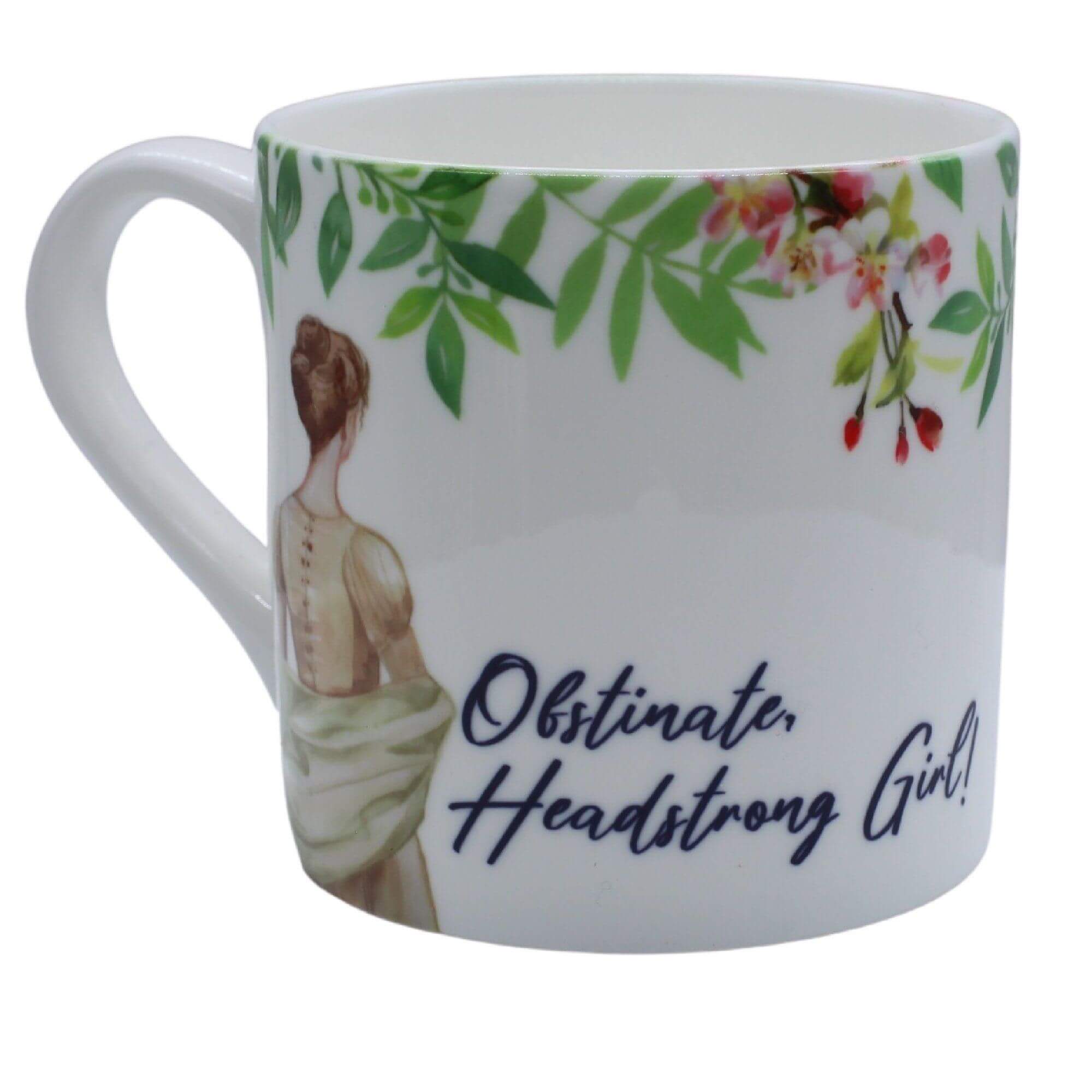 Obstinate, Headstrong Girl! (Jane Austen)  Mug Mugs Mustard and Gray Ltd Shropshire UK