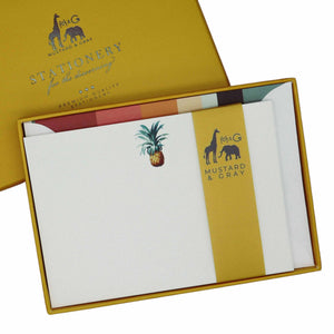 Pineapple Notecard Set with Lined Envelopes