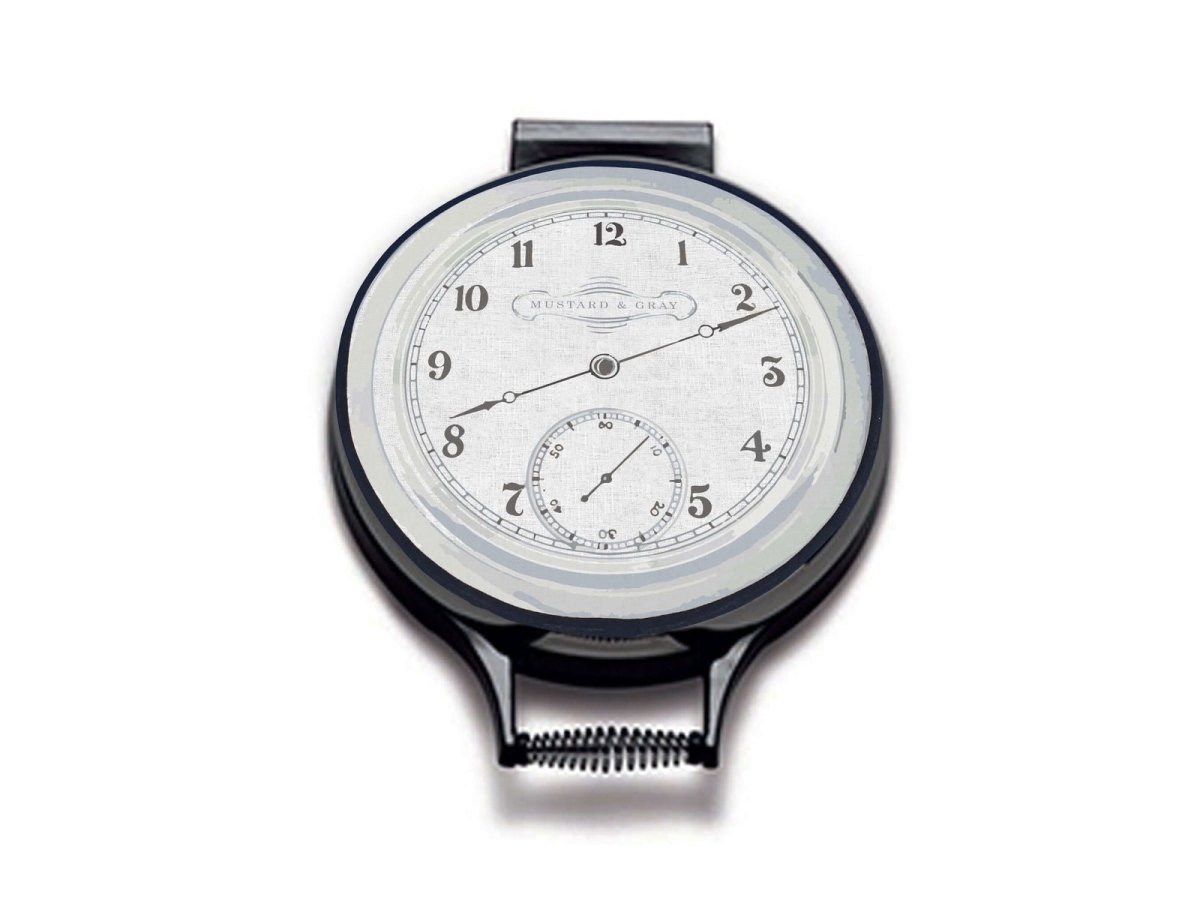 Pocket Watch Circular Hob Covers - Mustard and Gray Ltd