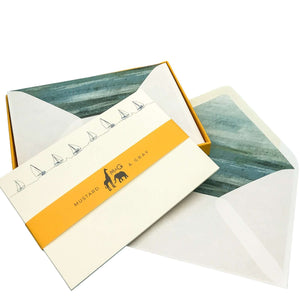 Regatta Notecard Set with Lined Envelopes