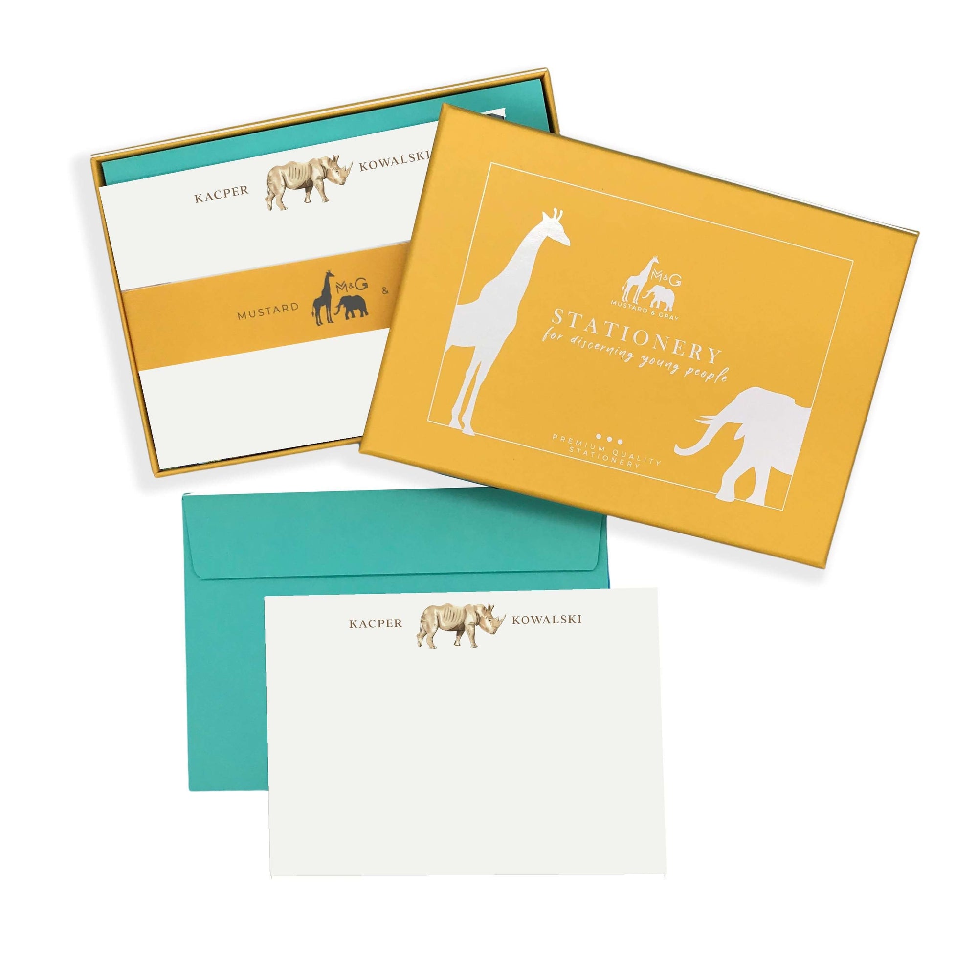 Rhino Personalised Notecards