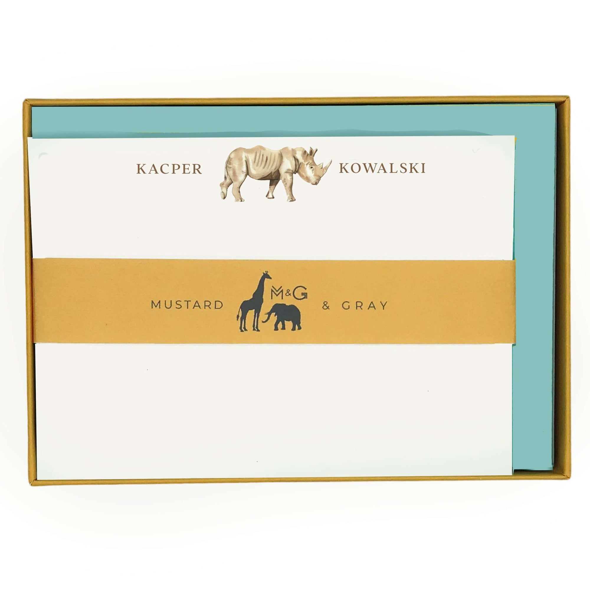 Rhino Personalised Notecards