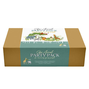 Safari Animal Party Pack Party Box Mustard and Gray Ltd Shropshire UK