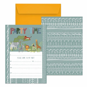 Safari Birthday Party Invitations - Mustard and Gray Ltd