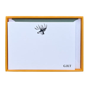 Stag Personalised Notecards - Mustard and Gray Ltd