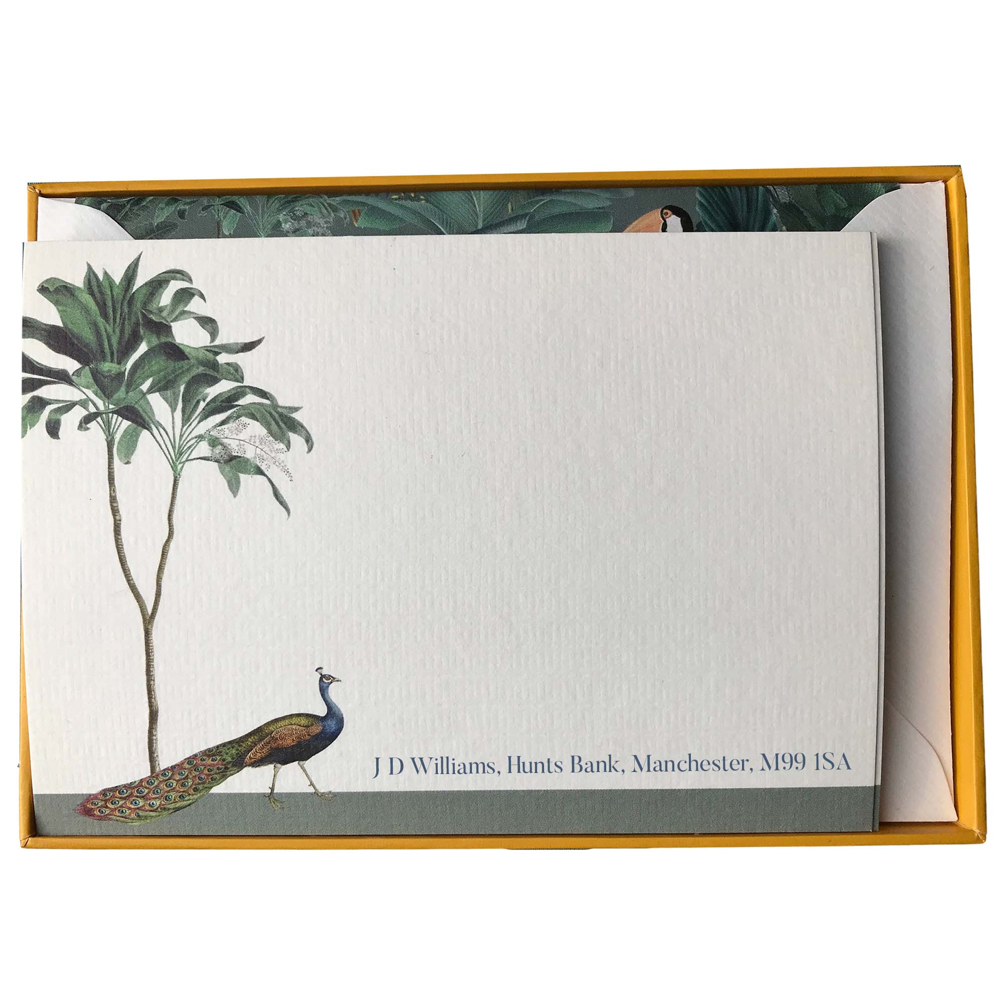 Strutting Peacock Personalised Notecards