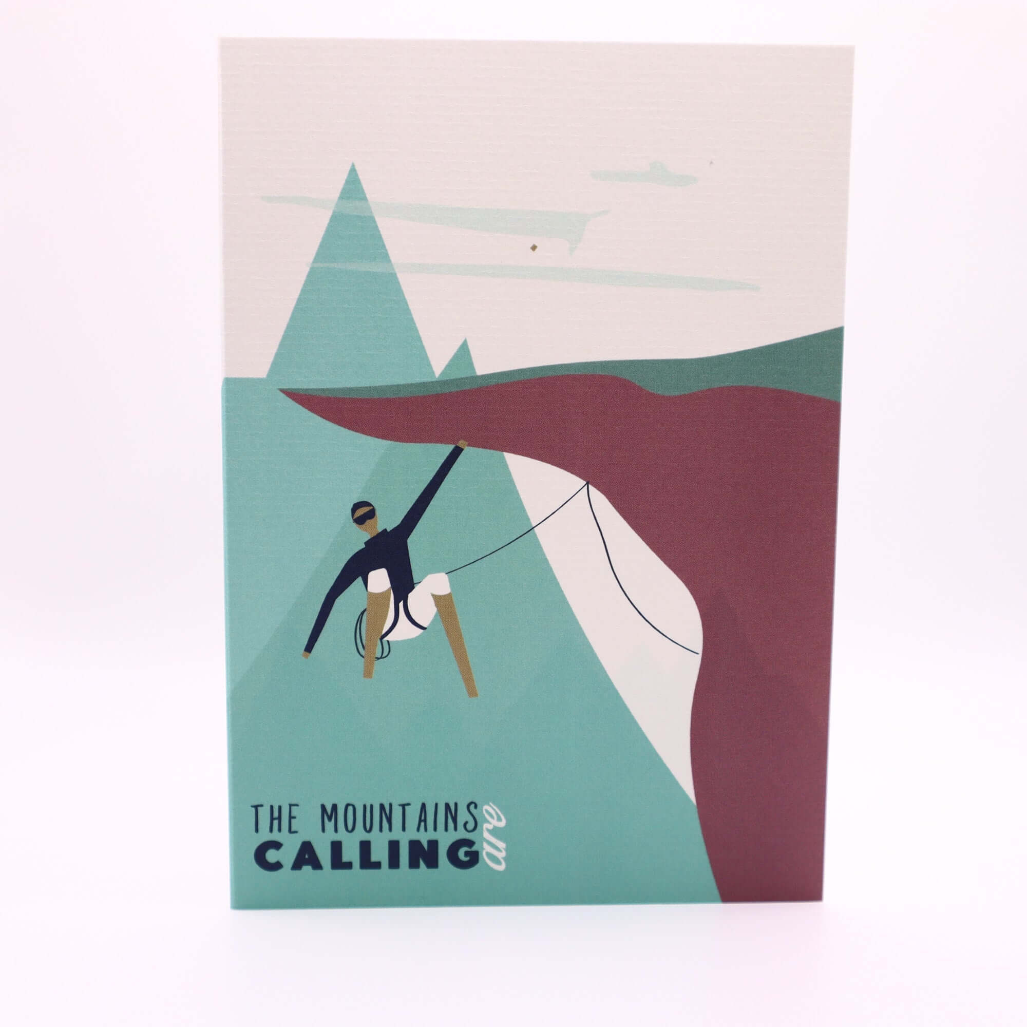 The Mountains are Calling "Rock Climbing" Greetings Card Greetings Card Mustard and Gray Ltd Shropshire UK