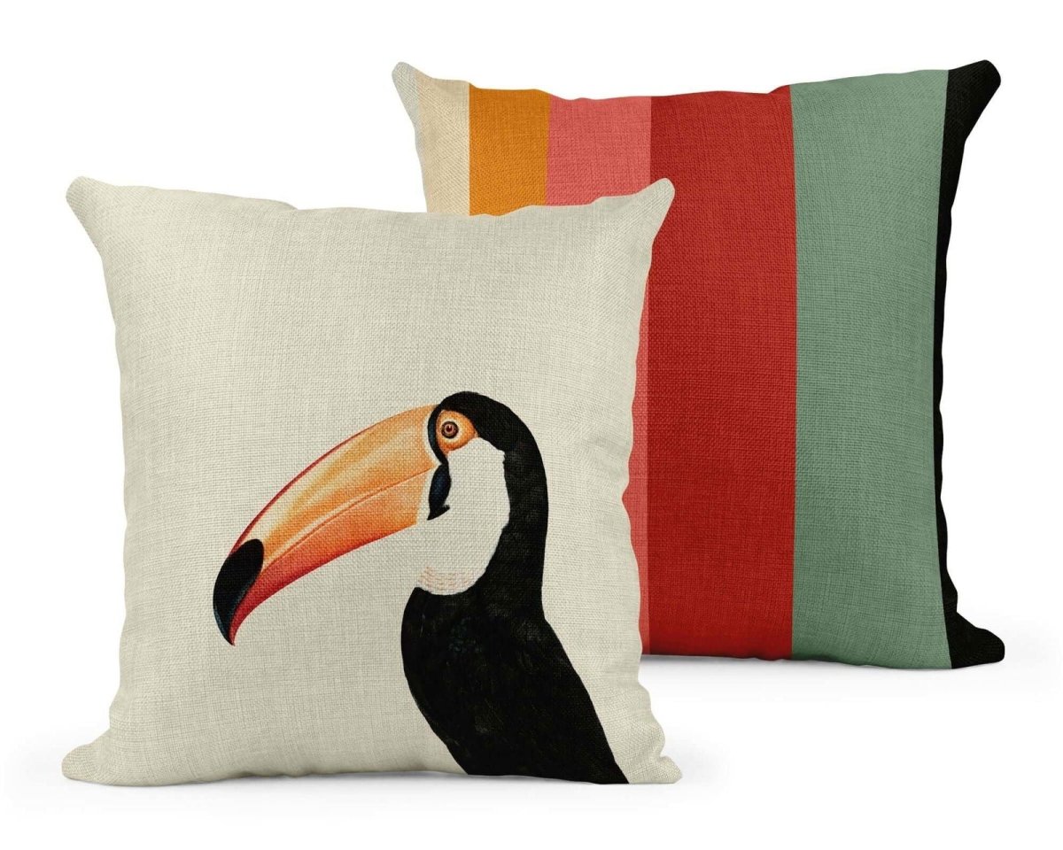 Toco Toucan Cushion - Mustard and Gray Ltd