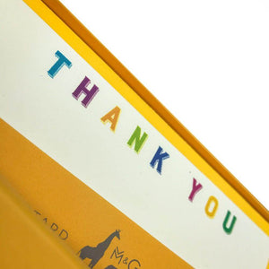 Typography Thank You Notecard Set with Lined Envelopes
