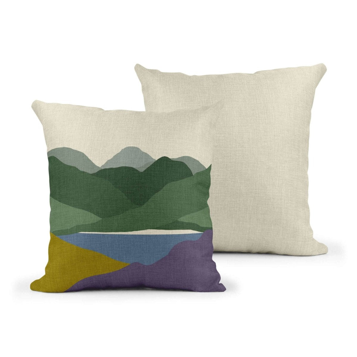 Welsh Hills Heather and Gorse Cushion - Mustard and Gray Ltd