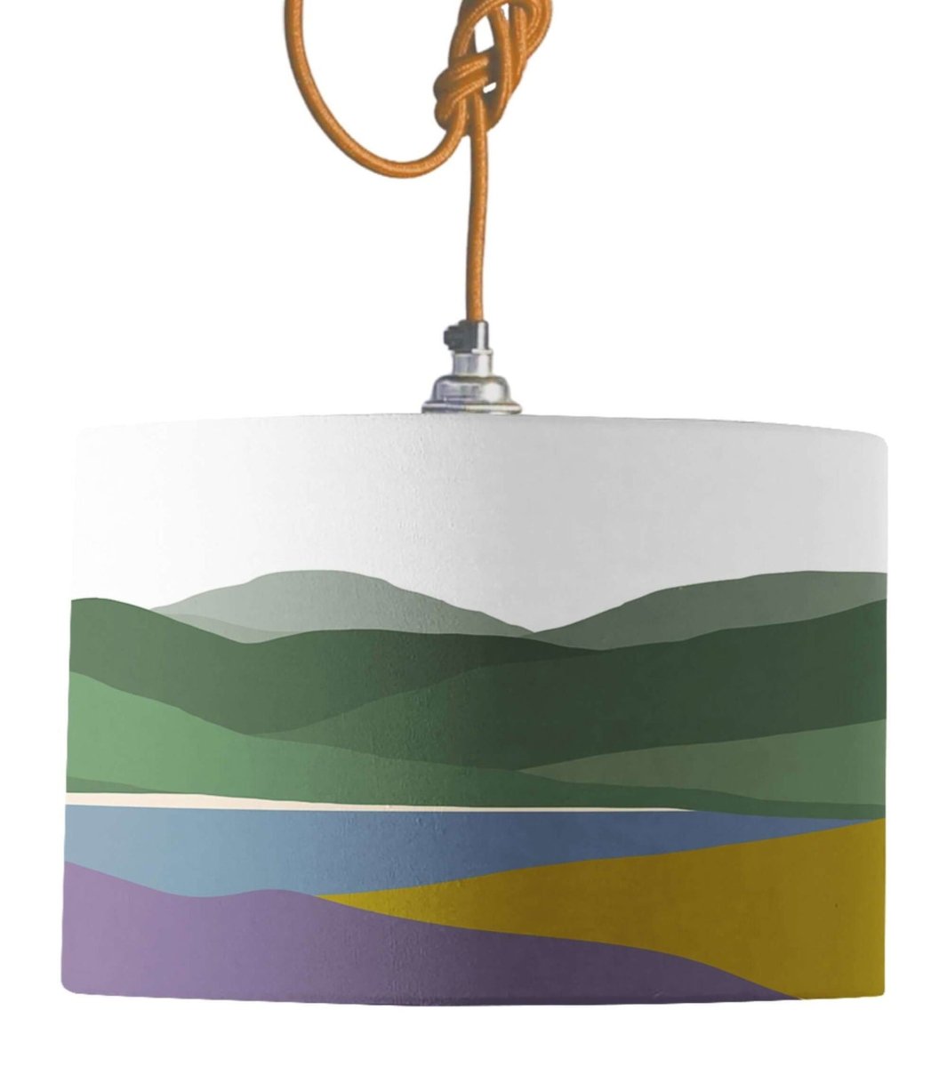 Welsh Hills Heather and Gorse Lamp Shade - Mustard and Gray Ltd