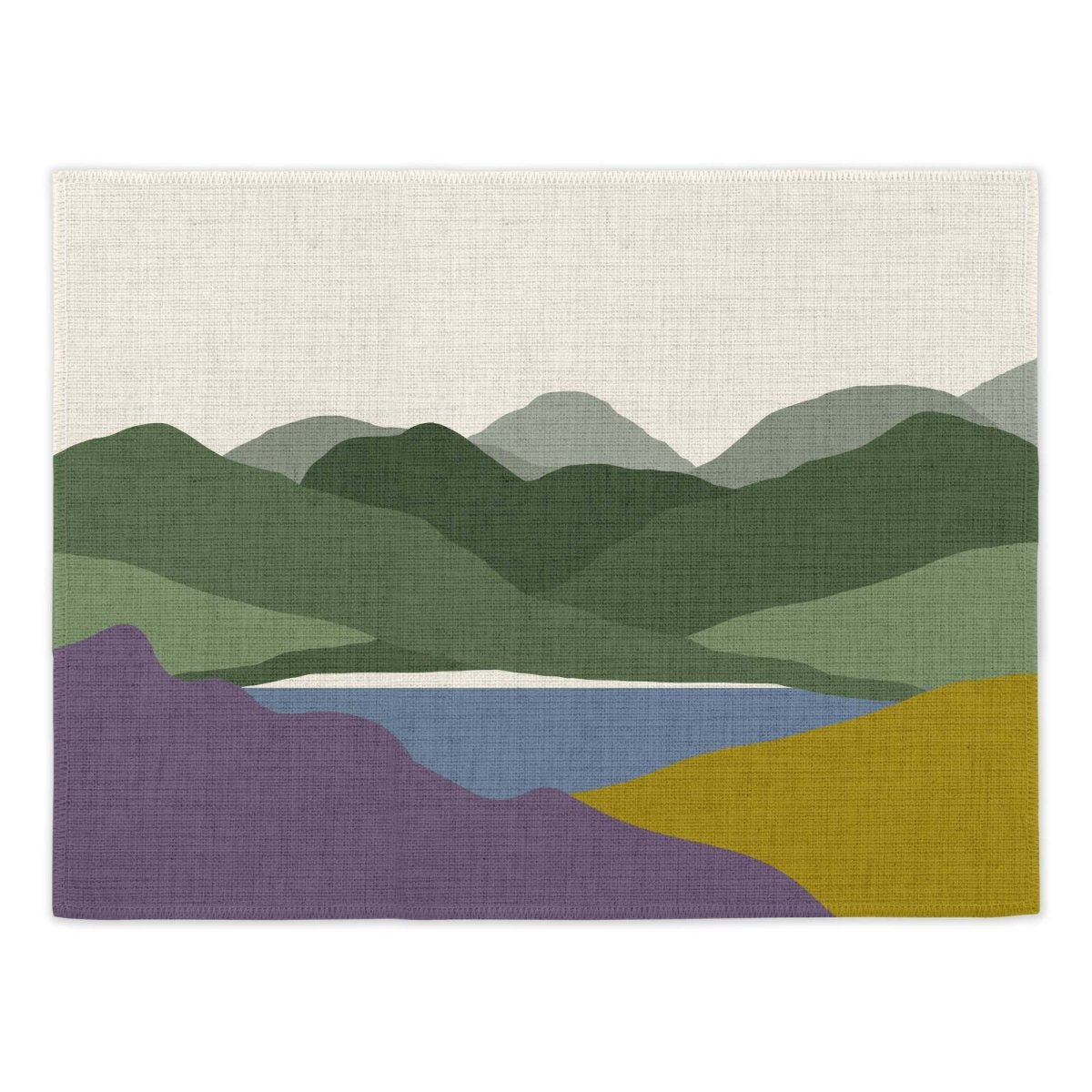 Welsh Hills Heather and Gorse Placemats (Set of Four) - Mustard and Gray Ltd