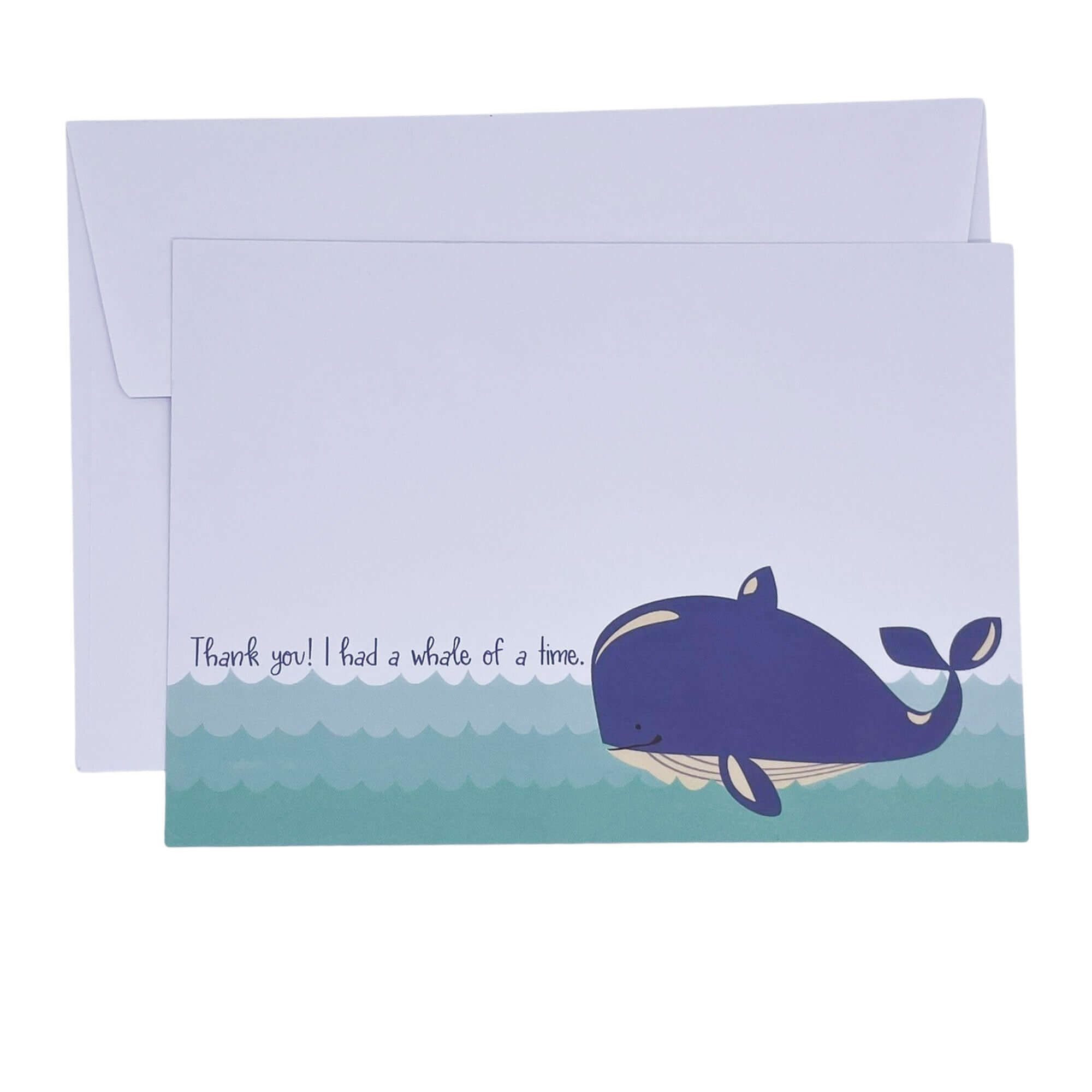 Whale of a Time Thank You Notecard Set Children's Notecards Mustard and Gray Ltd Shropshire UK