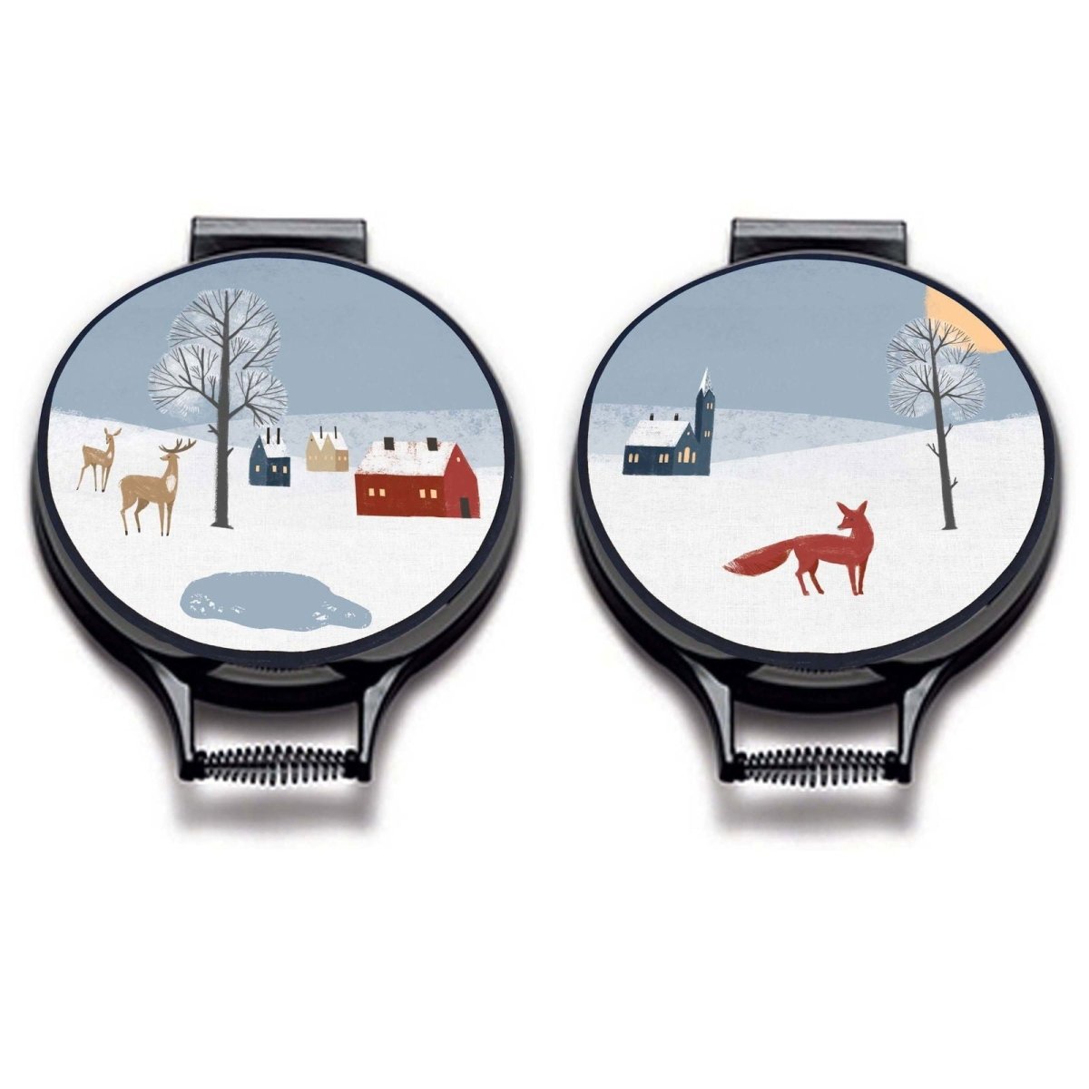 Winter Fox Circular Hob Covers - Mustard and Gray Ltd