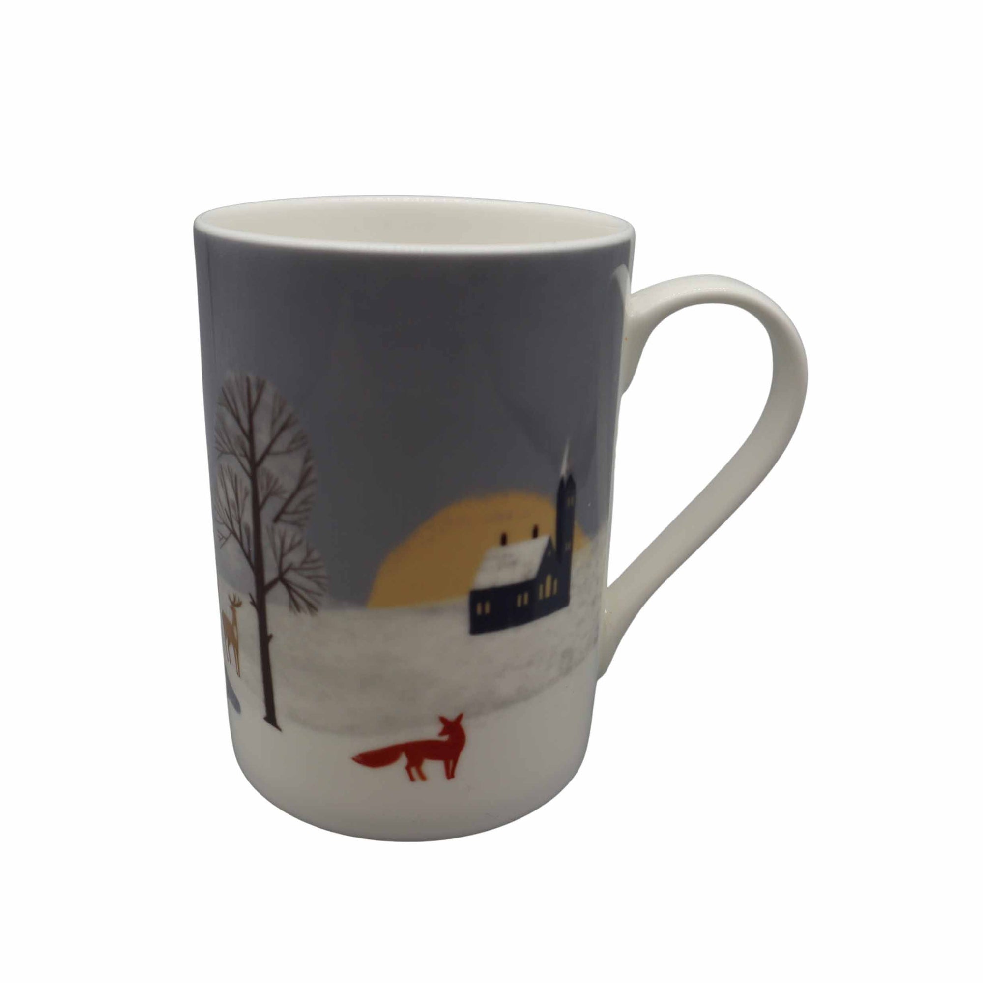 Winter Fox Day Mug Mugs Mustard and Gray Ltd Shropshire UK