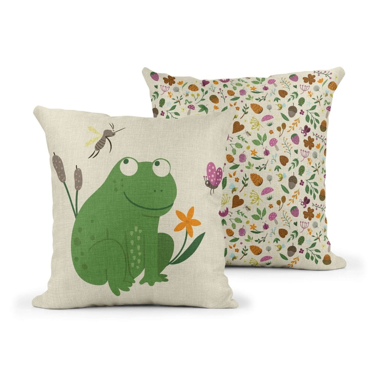 Woodlands Wonderland Cushion - Mustard and Gray Ltd