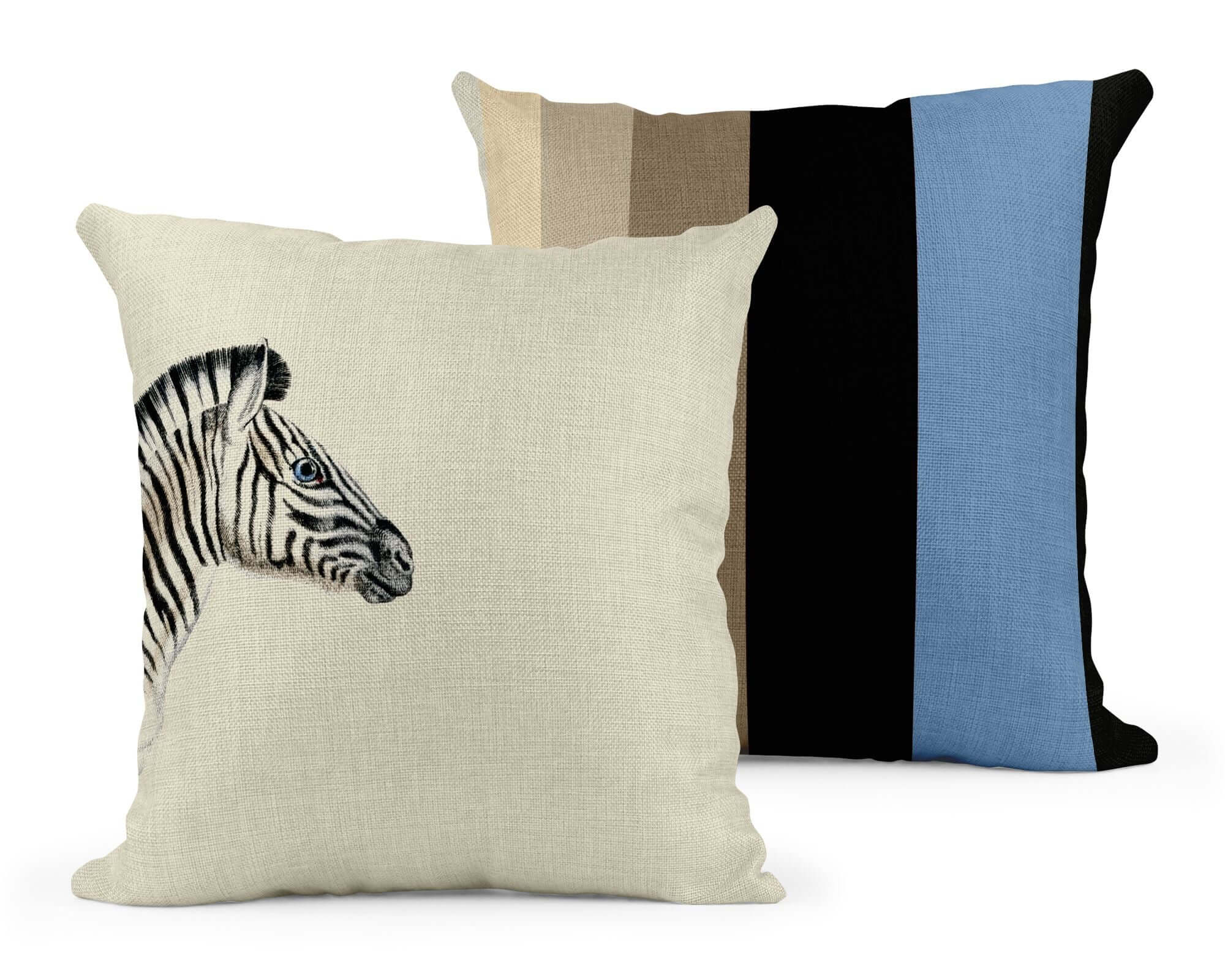 Zebra Stripe Cushion Cushions Mustard and Gray Ltd Shropshire UK