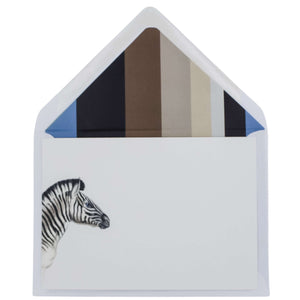 Zebra Stripe Notecard Set with Lined Envelopes