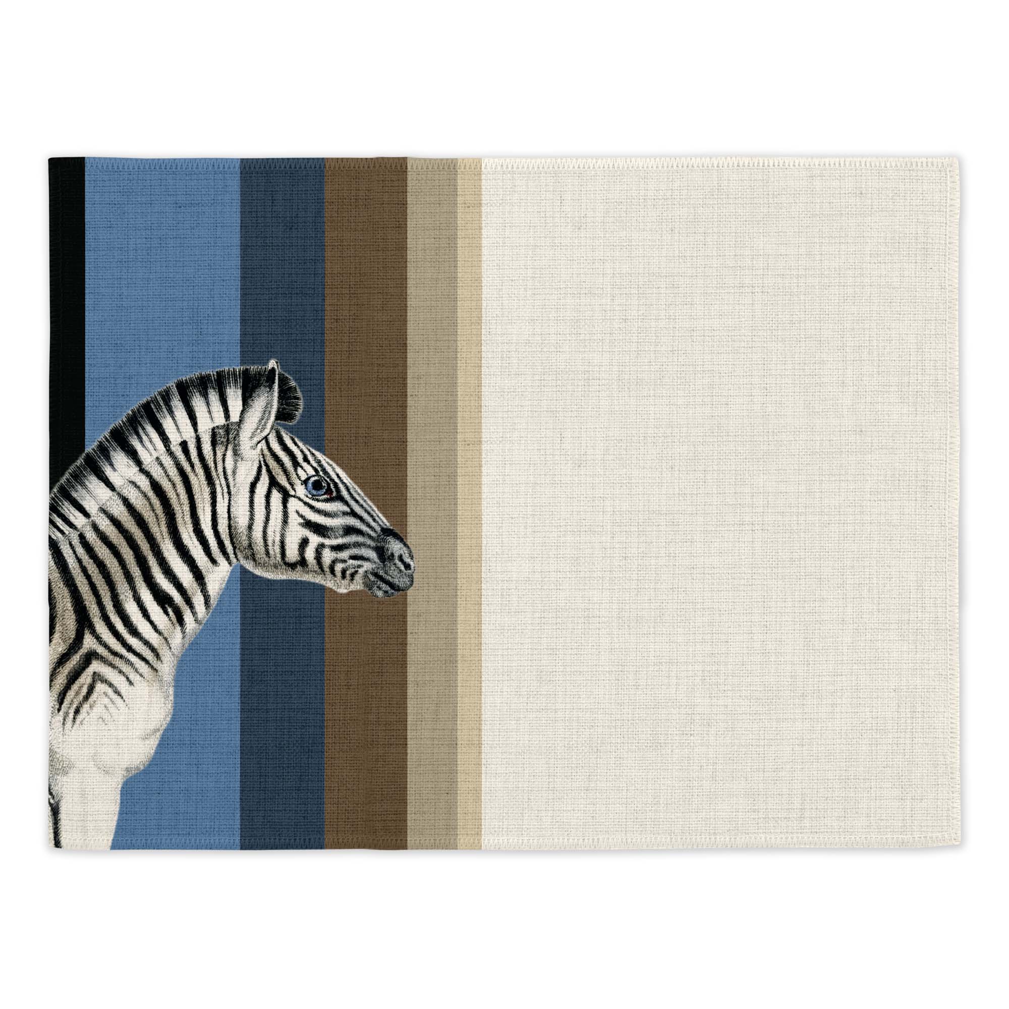 Zebra Stripe Placemats (Set of Four) Placemats Mustard and Gray Ltd Shropshire UK